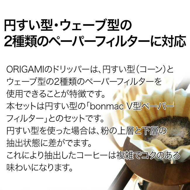 【ORIGAMI】Dripper  セット +「2016」＋「心斎橋焙煎所ロイヤルブレンド」