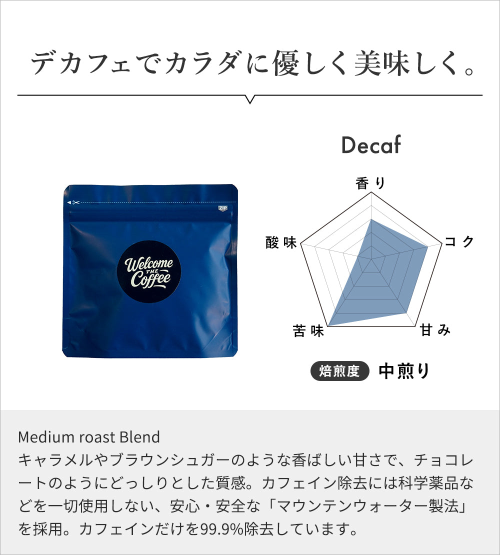 Welcome the Coffee　Decaf（深煎り）